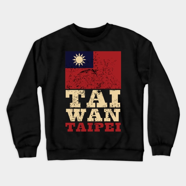 Flag of Taiwan Republic of China Crewneck Sweatshirt by KewaleeTee